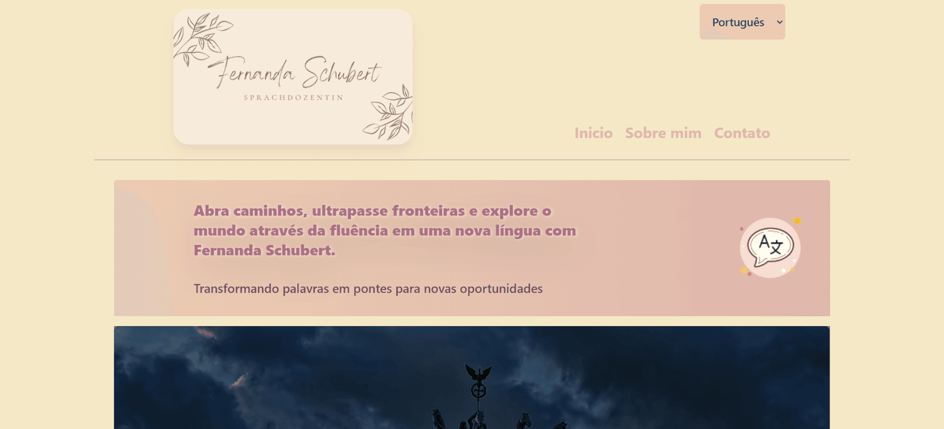 Fernanda Schubert - Site de captura para professora de idiomas