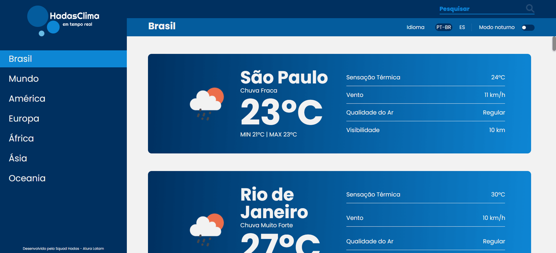 HadasClima - Informações meteorológicas